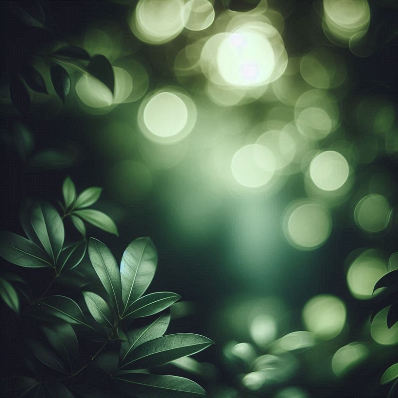 green bokeh header